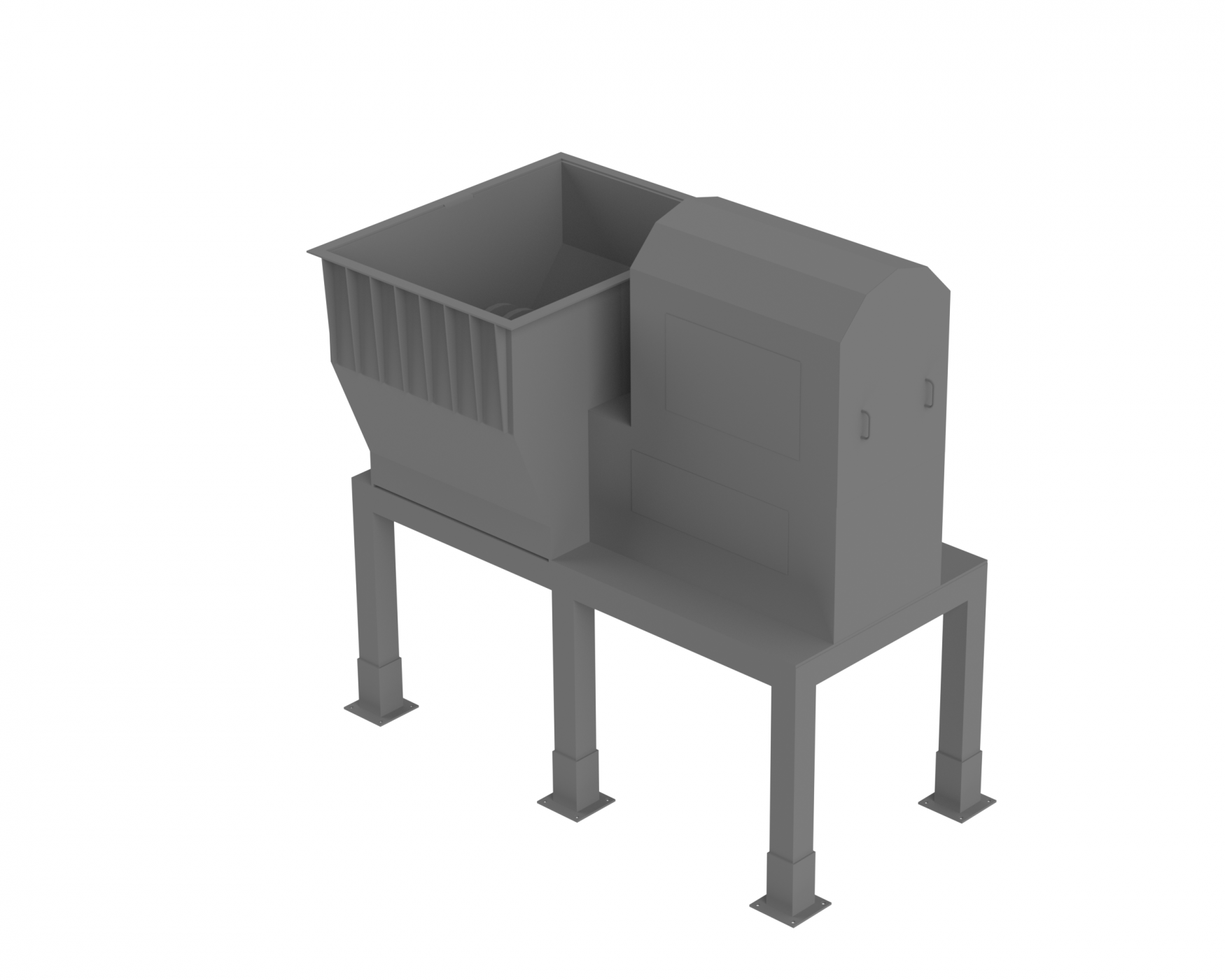 Crusher for frozen blocks of meat and poultry by-products, pet food and rendering industry